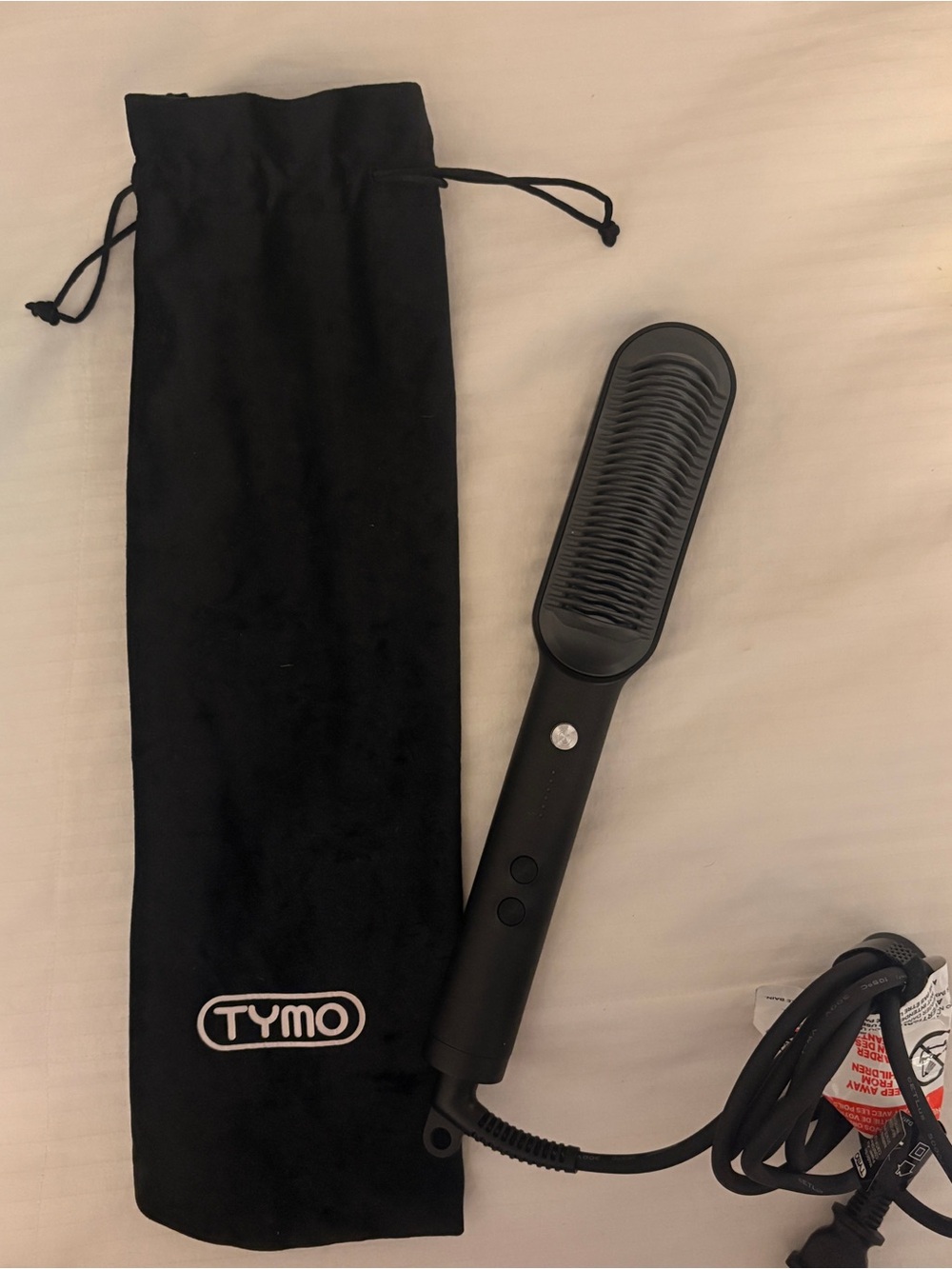 TYMO Black Electric Hair Straightening Brush